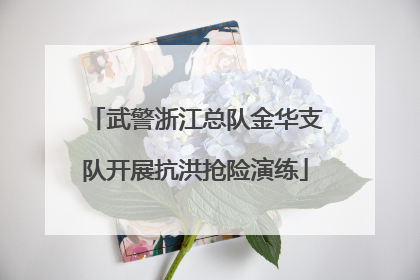 武警浙江总队金华支队开展抗洪抢险演练