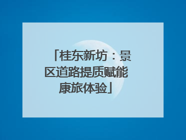 桂东新坊：景区道路提质赋能康旅体验