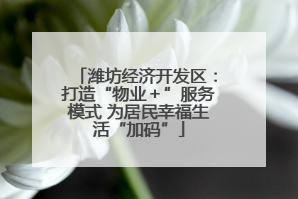 潍坊经济开发区：打造“物业＋”服务模式 为居民幸福生活“加码”