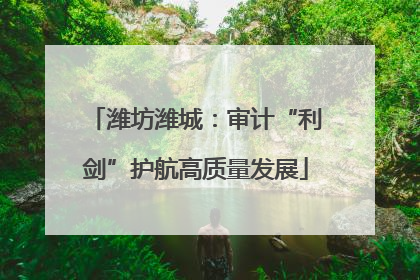 潍坊潍城：审计“利剑”护航高质量发展