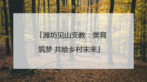 潍坊见山支教：美育筑梦 共绘乡村未来
