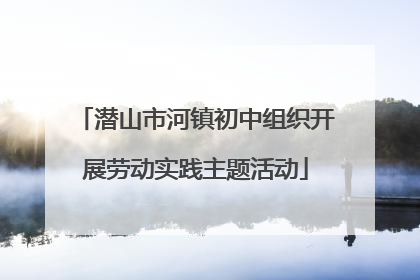 潜山市河镇初中组织开展劳动实践主题活动