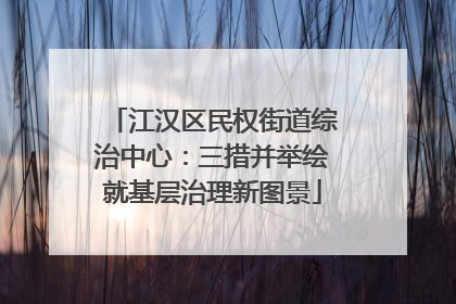 江汉区民权街道综治中心：三措并举绘就基层治理新图景