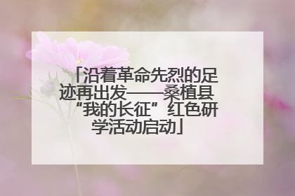 沿着革命先烈的足迹再出发——桑植县“我的长征”红色研学活动启动
