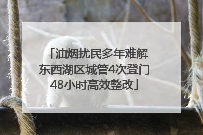 油烟扰民多年难解 东西湖区城管4次登门48小时高效整改