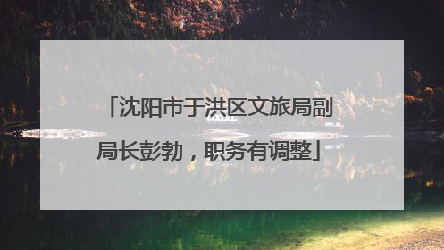 沈阳市于洪区文旅局副局长彭勃，职务有调整