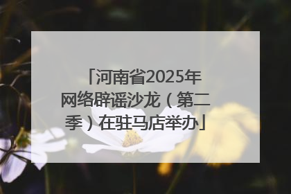 河南省2025年网络辟谣沙龙（第二季）在驻马店举办