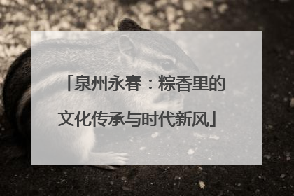 泉州永春：粽香里的文化传承与时代新风