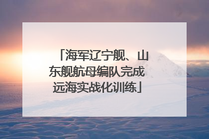 海军辽宁舰、山东舰航母编队完成远海实战化训练