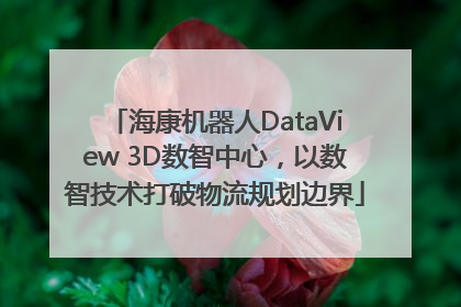 海康机器人DataView 3D数智中心，以数智技术打破物流规划边界