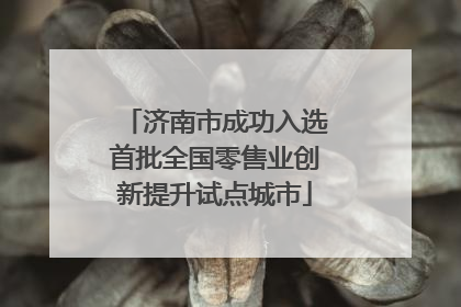 济南市成功入选首批全国零售业创新提升试点城市