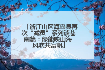 浙江山区海岛县再次“减员”系列谈苍南篇：绿能映山海 风吹共富帆
