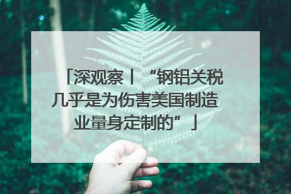 深观察丨“钢铝关税几乎是为伤害美国制造业量身定制的”