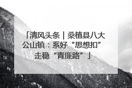 清风头条｜桑植县八大公山镇：系好“思想扣” 走稳“青廉路”