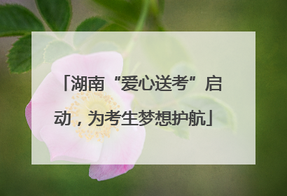 湖南“爱心送考”启动，为考生梦想护航