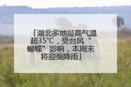 湖北多地最高气温超35℃，受台风“蝴蝶”影响，本周末将迎强降雨