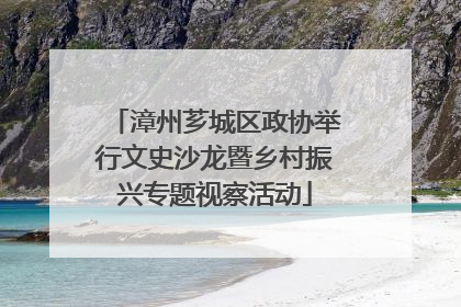 漳州芗城区政协举行文史沙龙暨乡村振兴专题视察活动