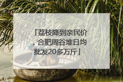 荔枝降到亲民价，合肥周谷堆日均批发20多万斤