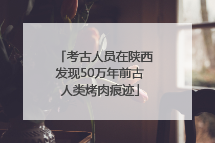 考古人员在陕西发现50万年前古人类烤肉痕迹