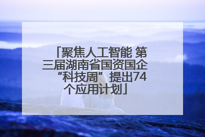 聚焦人工智能 第三届湖南省国资国企“科技周”提出74个应用计划