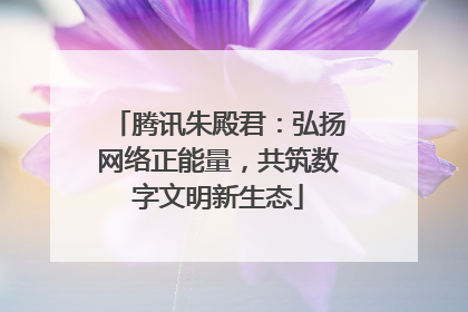 腾讯朱殿君：弘扬网络正能量，共筑数字文明新生态