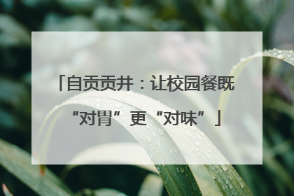 自贡贡井：让校园餐既“对胃”更“对味”