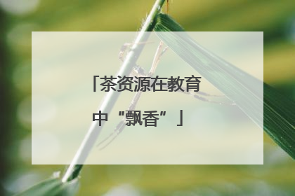 茶资源在教育中“飘香”