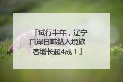 试行半年，辽宁口岸日韩籍入境旅客增长超4成！