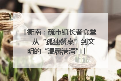 衡南：硫市镇长者食堂——从“孤独餐桌”到文明的“温馨港湾”