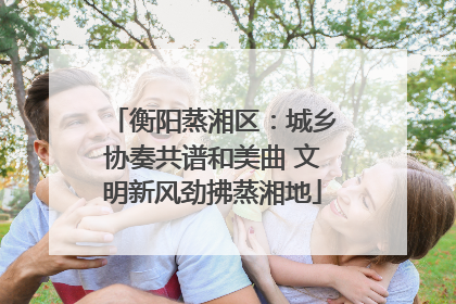衡阳蒸湘区：城乡协奏共谱和美曲 文明新风劲拂蒸湘地
