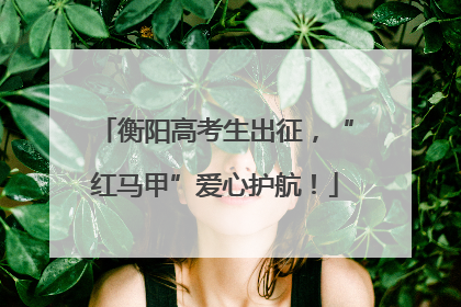 衡阳高考生出征，“红马甲”爱心护航！