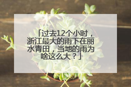 过去12个小时，浙江最大的雨下在丽水青田，当地的雨为啥这么大？