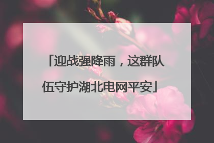 迎战强降雨，这群队伍守护湖北电网平安