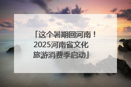 这个暑期回河南！2025河南省文化旅游消费季启动
