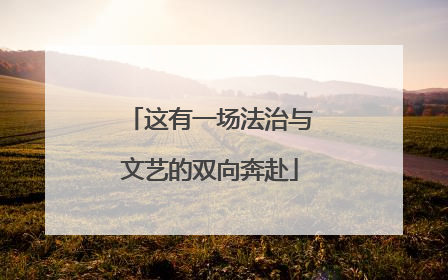 这有一场法治与文艺的双向奔赴