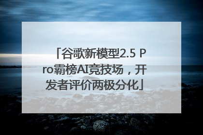 谷歌新模型2.5 Pro霸榜AI竞技场，开发者评价两极分化