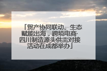 贸产协同联动、生态赋能出海，跨境电商·四川制造源头供需对接活动在成都举办