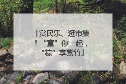 赏民乐、逛市集！“童”你一起，“粽”享紫竹