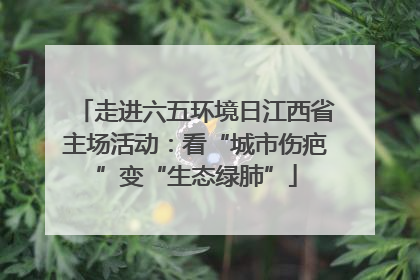 走进六五环境日江西省主场活动：看“城市伤疤”变“生态绿肺”