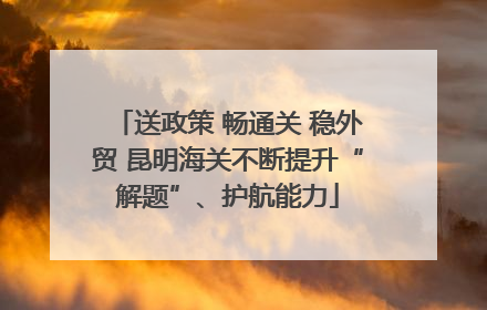 送政策 畅通关 稳外贸 昆明海关不断提升“解题”、护航能力