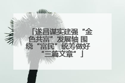遂昌谋实建强“金色共富”发展轴 围绕“富民”统筹做好“三篇文章”