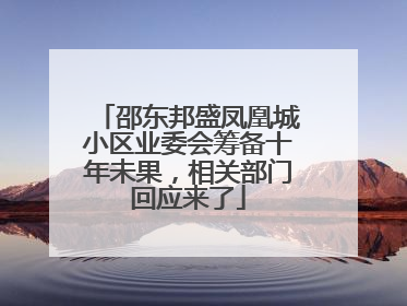 邵东邦盛凤凰城小区业委会筹备十年未果，相关部门回应来了