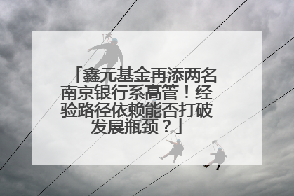 鑫元基金再添两名南京银行系高管！经验路径依赖能否打破发展瓶颈？