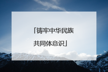 铸牢中华民族共同体意识