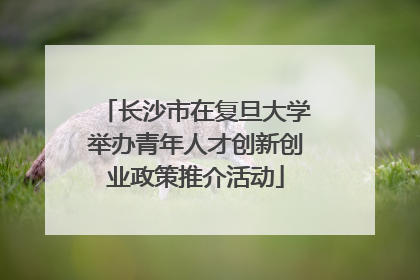 长沙市在复旦大学举办青年人才创新创业政策推介活动