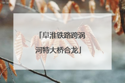 阜淮铁路跨涡河特大桥合龙