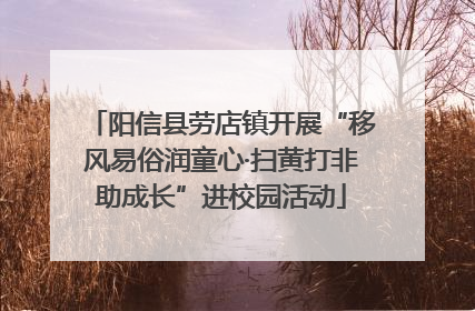 阳信县劳店镇开展“移风易俗润童心·扫黄打非助成长”进校园活动