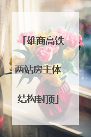 雄商高铁两站房主体结构封顶