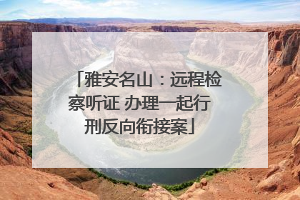 雅安名山：远程检察听证 办理一起行刑反向衔接案
