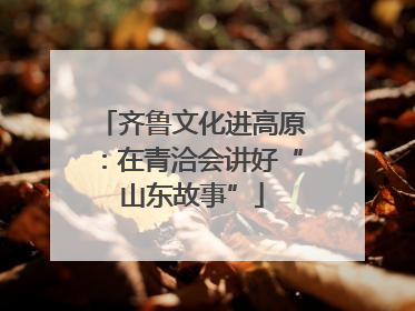 齐鲁文化进高原：在青洽会讲好“山东故事”